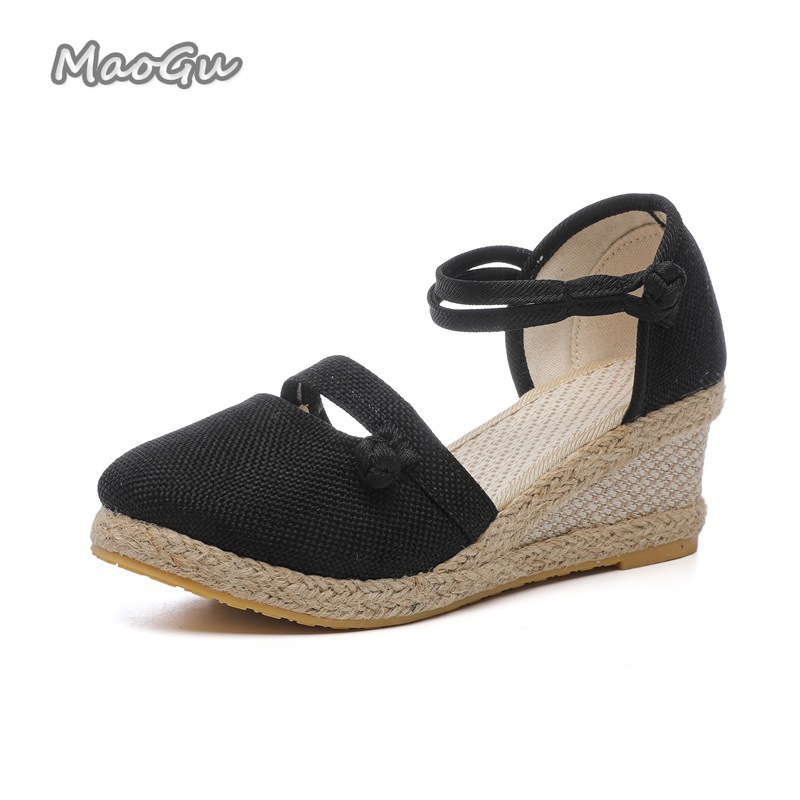 Women's Linen Espadrille Wedge - Espadrille Wedge Shoes ulasan dan harga