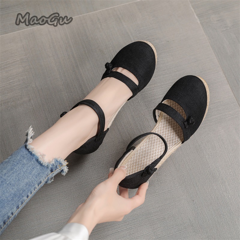 Women's Linen Espadrille Wedge - Espadrille Wedge Shoes ulasan dan harga