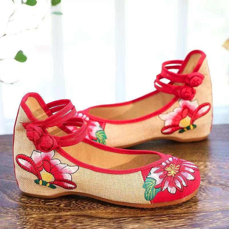 Woman Wedges Embroidered Cloth - Ballet Flat Women ulasan dan harga